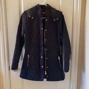 Mid weight navy blue coat with tags